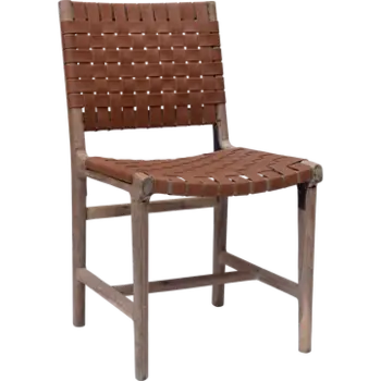 James Spisebordsstol med læder flet
