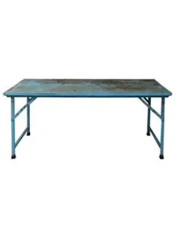 Originalt  bord med foldbare ben lyseblåt