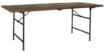 Langbord m/træplade og metalstel UNIKA