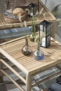 Sidebordsæt i bambus kvadratisk