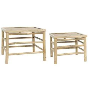 Sidebordsæt i bambus kvadratisk AFHENTNING