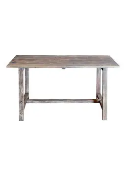 Spisebord af genbrugt træ silver grey finish