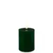 Mørk grøn Bloklys 7,5 * 10 cm Deluxe Homeart