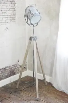 Studielampe gulv - antik grå