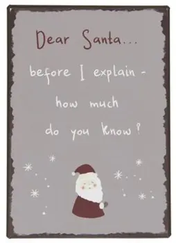 Dear Santa before I explain - how much do you know?