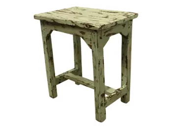 Originalt gammelt bord i vintage grøn